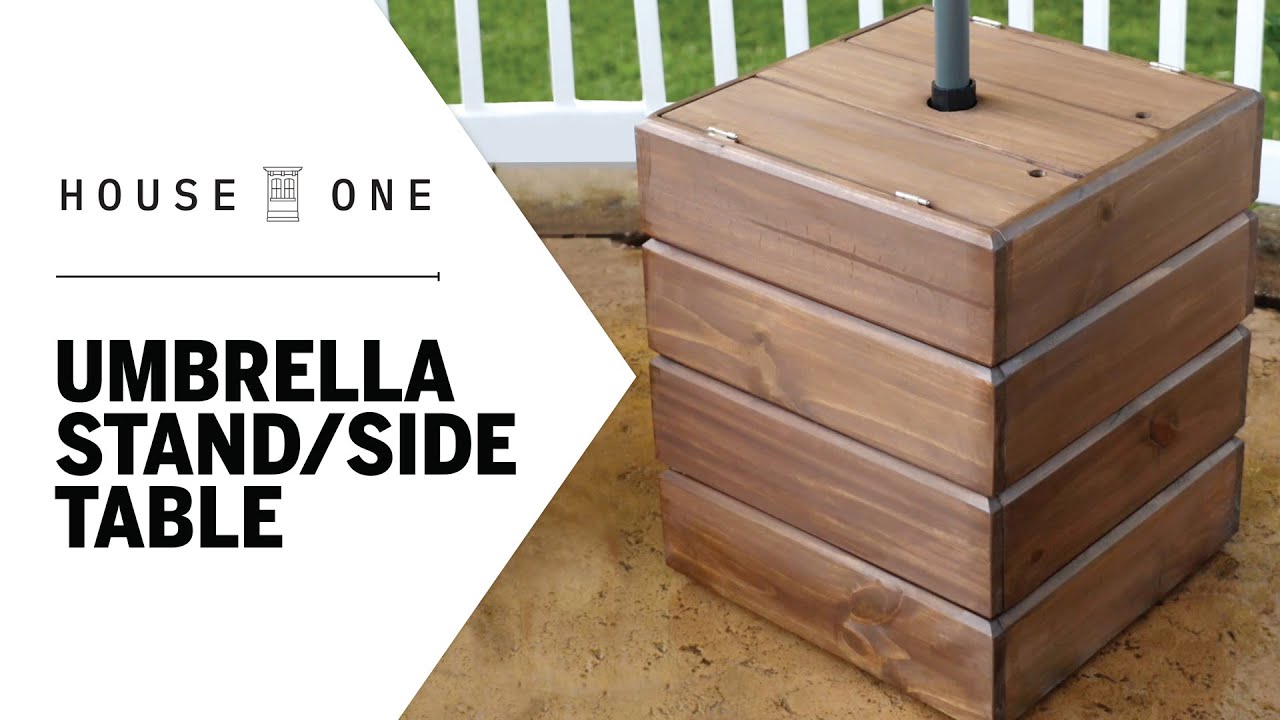 How To Build An Umbrella Stand Side Table House One Youtube