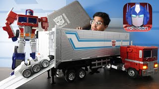 Unboxing World's FIRST AutoConverting TRAILER + ROLLER! Robosen Transformers Optimus Prime Review