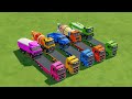 Colorful Heavy Machine - ALL CAT COLORED BACKHOE EXCAVATOR, DAF CRANE TRANSPOTRING TO GARAGE
