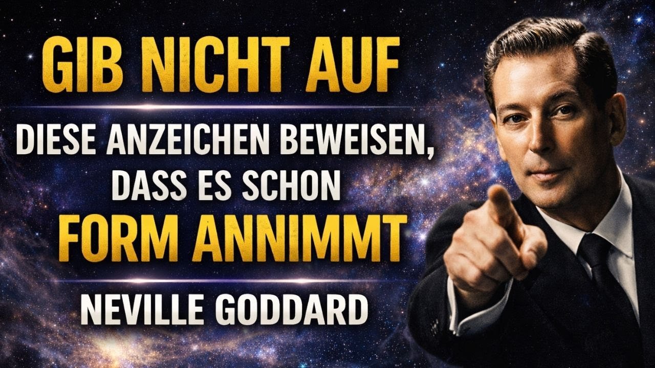 GIB NICHT AUF — DIESE ANZEICHEN BEWEISEN, DASS ES SICH BEREITS FORMt | NEVILLE GODDARD