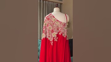 ❤️Red One-Shoulder Indo-Western Dress | Festive Party Outfit Ideas by Saree.com