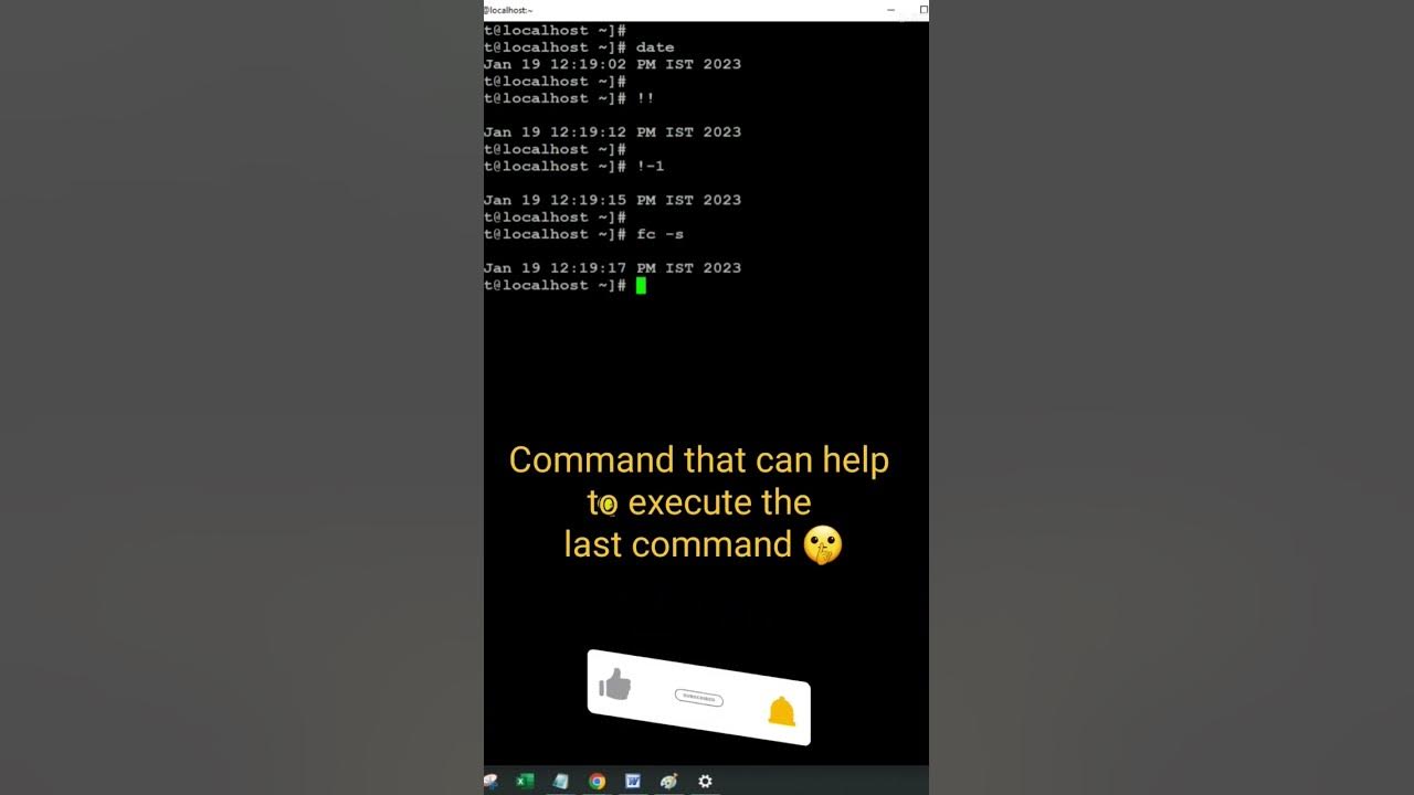 Commands that can help to execute the last used command in Linux 😊😊😊 