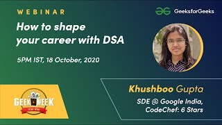 Webinar - How to shape your career with DSA  | GeekWeek Special