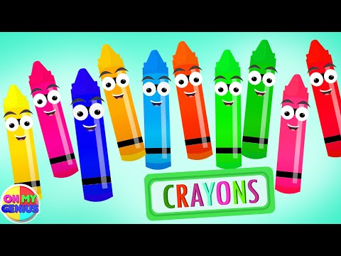 Crayons Ten In The Bed, Nursery Rhyme and Learning Video for Babies