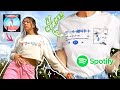 DIY *aesthetic* embroidery for ur boring white clothes 🧵🌼🌈 (tiktok + spotify inspired)