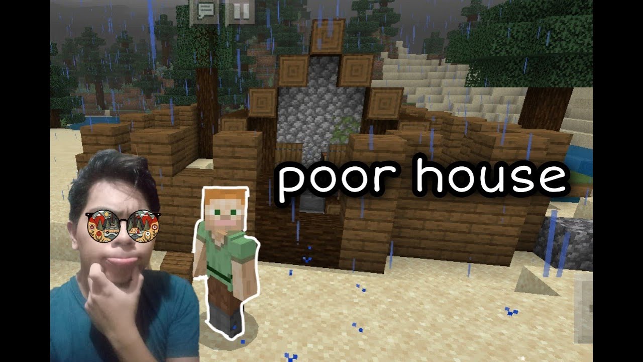 Minecraft :PE (tagalog) part 2 how to build my poor house #minecraft ...