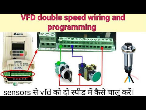 Delta VFD M Double speed wiring and parameter settings | vfd 2nd speed ...