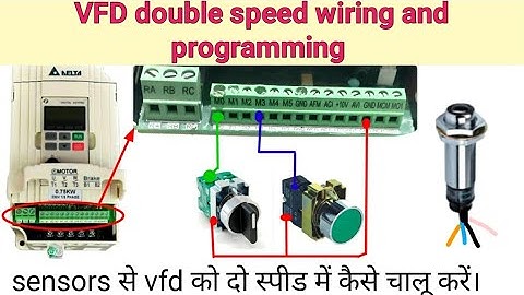 Delta VFD M Double speed wiring and parameter settings | vfd 2nd speed wiring | pearl Engineering |