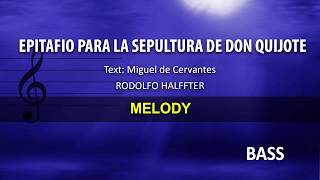 Tres epitafios para la tumba de Don Quijote / Mixed CHOIR SATB / BASS MELODY / Halffter