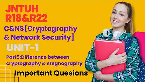 jntuh R18 & R22  c&ns cryptography and network security , dif bet cryptography &stegnography 😱💯impor