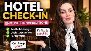 Don’t Panic at Hotel Check-In 😅 | Real English Conversations♥️