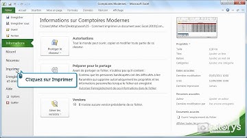Comment imprimer un document avec Excel 2010 ?
