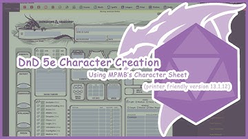 DnD Character Creation Using MPMB