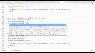 Counting sort: Implementing placement, but we get an out of bounds excpetion