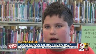 Sixth-grader Carson Green uses birthday money to buy $1,000 worth of food for pantry
