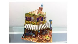 3D Super Puzzle DIY, How to Assembly the Paper Coffee Shop (Cafe XY-559)