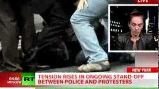 RT.com : Tensions rise between NY police and protesters 10/15/2011