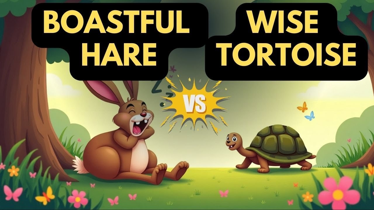 Wise Tortoise and the Boastful Hare : Kids Moral Story - YouTube
