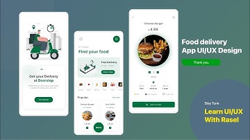 Food Delivery App UI design - Minimal UI UX Design - UI Rasel