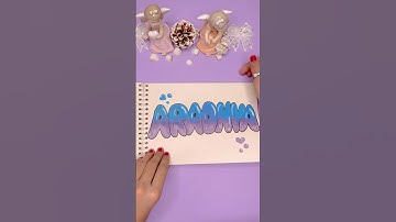 7 Beautiful lettering for name💙💜#lettering#shorts#calligraphy#art #design #vianacalligraphy #short