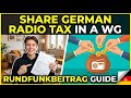How to Share German Radio Tax (Rundfunkbeitrag) in a WG Flatshare ?