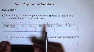 Quiz Exponential Function Q26 Equation From Data