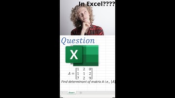 Determinant of a Matrix in excel |Subscribe| #Shorts
