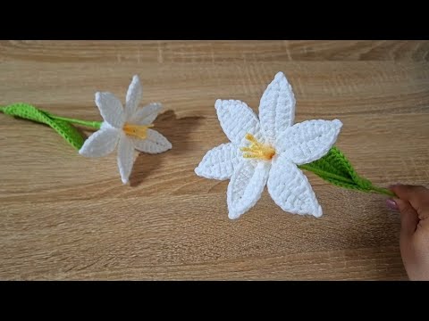 Flor Lirio oriental a Crochet paso a paso 