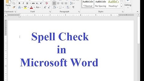 Microsoft Office spell check