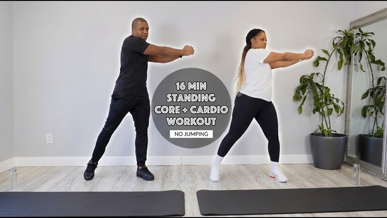 Standing Core + Cardio Workout | No repeats, No equipment, No jumping 🔥