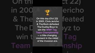Chris Jericho &amp; The Rock Win Gold Together — WWE History: October 22, 2001 🏆🔥