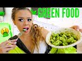 I only ate GREEN food for 24 HOURS! | Krazyrayray