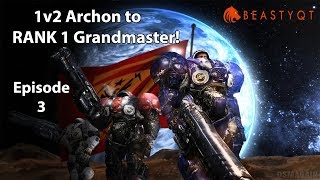 StarCraft 2: CC FIRST VS CANNON RUSH! (1v2) - Archon to RANK ONE EU GM Episode 3