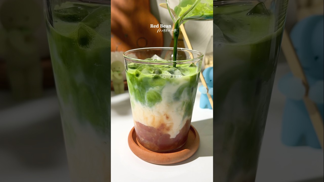 Red Bean Matcha Latte~