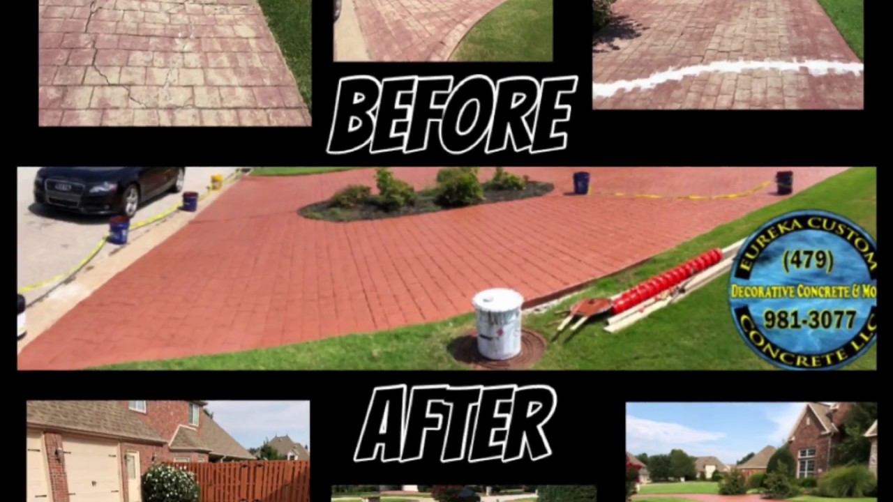 Eureka Custom Concrete,LLC  Driveway Makeover!!