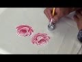 Como pintar Rosas rosadas en Tela (1/2)