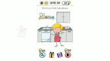 Brain Test Level 235 | She is so tired help please Walkthrough.