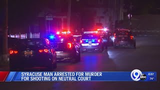 Syracuse man arrested for murder for shooting on Neutral Court