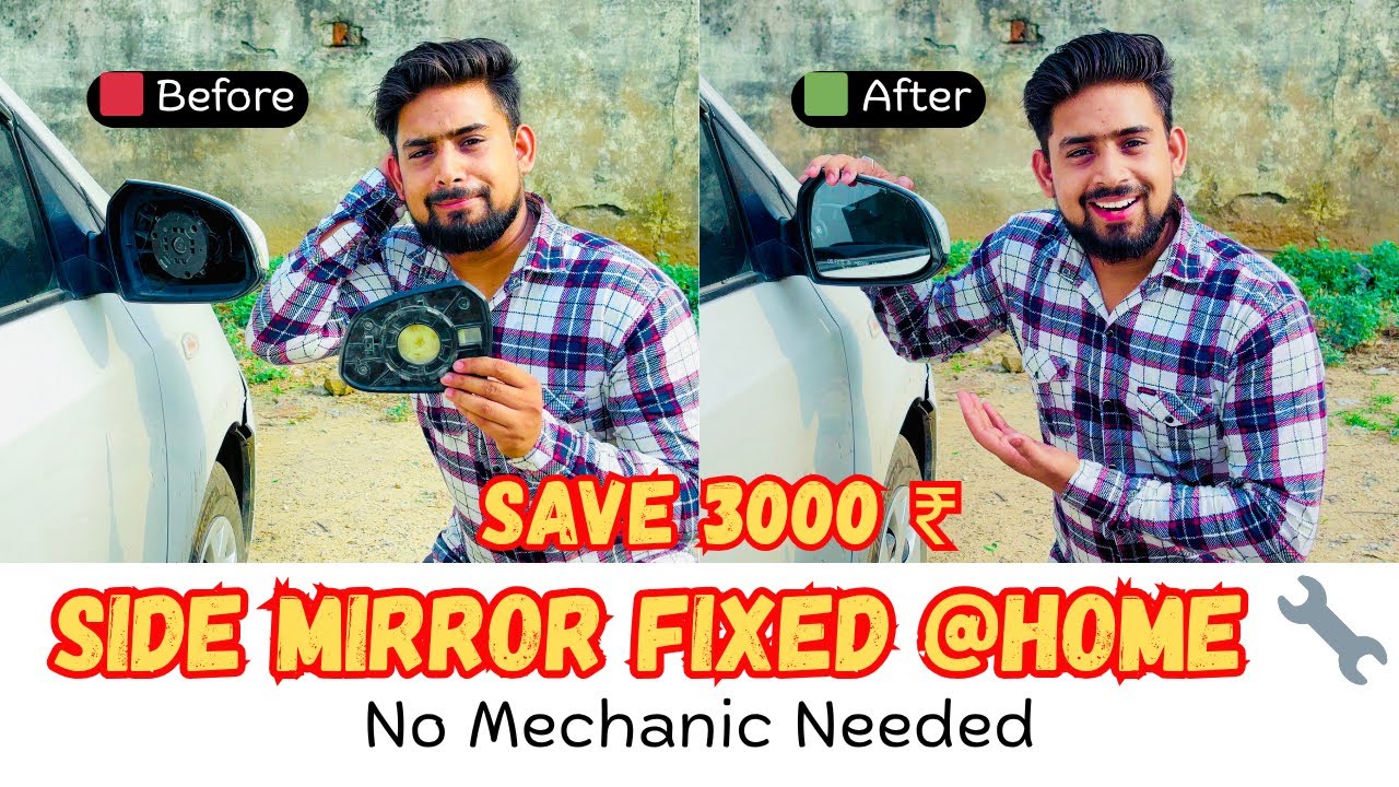 Hyundai Grand i10 Side Mirror Repair at Home – ₹3000 bachaa liye😱 | 