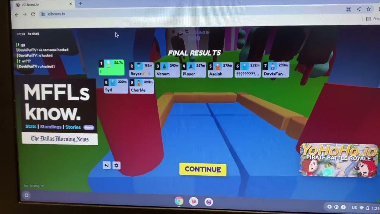 Tied World Record in lolbeans.io 2/22/22 (Former WR)