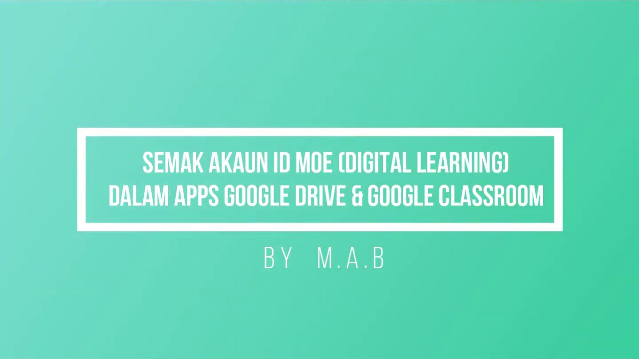 Semakan Id Moe Digital Learning Dalam Apps Youtube