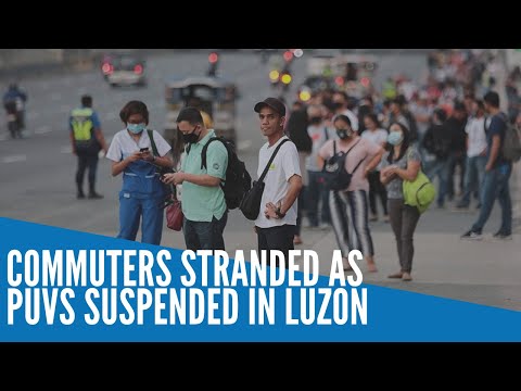 Commuters stranded as PUVs suspended in Luzon
