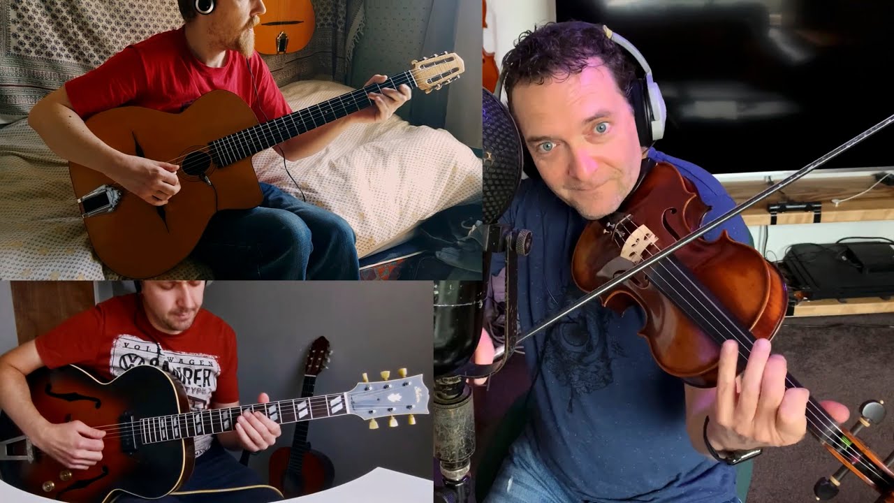 Hot Gypsy Jazz. Ian Cooper, Elliott Lewis, Arthur Tyers, Stan Valacos. Swingin' violin guitar & bass