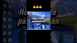 How create password on PC #computer #password #shorts