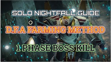 Solo Nightfall Guide: Tree of Probabilities - Solo D.F.A Farming
