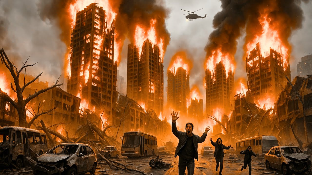 ХАОС в Гонконге! Мощный пожар охватил небоскреб Тай По — тысячи эвакуированы, по всему городу объ...