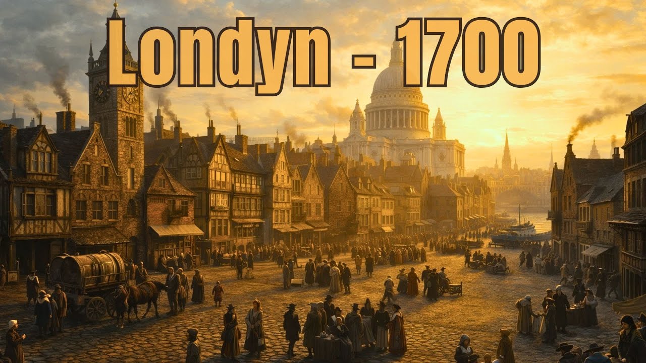 Wycieczka Po Londynie w XVIII Wieku (Rekonstrukcja AI)