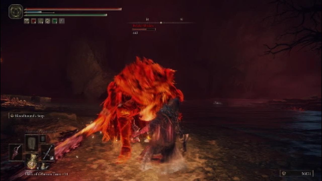 Elden Ring - Nokstella - Baleful Shadow - The fight ends fast, but not before he bites me!