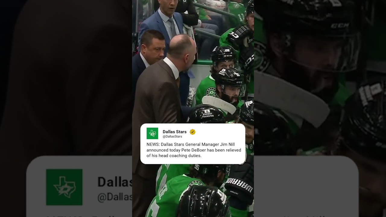The Dallas Stars have relieved Pete DeBoer of his head coaching duties