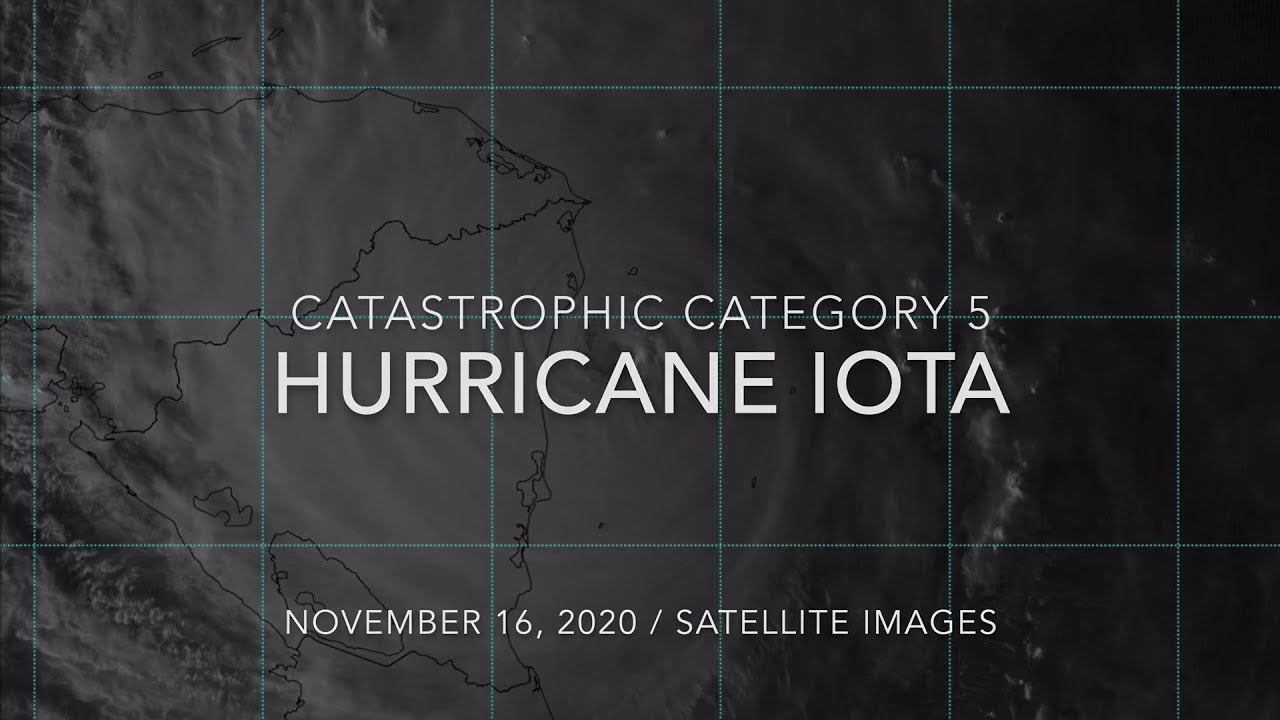 Catastrophic Hurricane IOTA Category 5 Last Visible Satellite images before Landfall